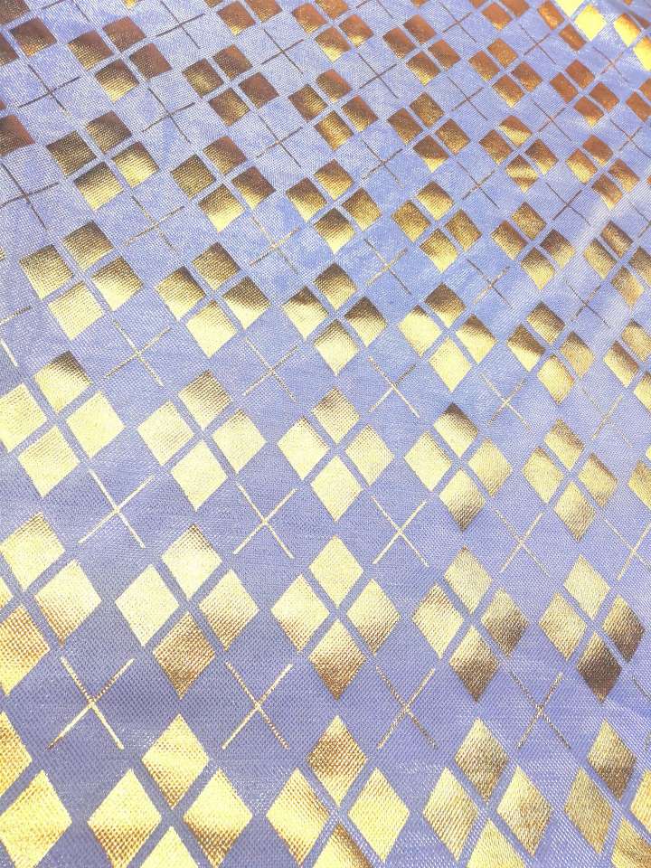 Diamond-shaped small square gilded shiny silk fabric, Muslim headscarf accessories, handicrafts, stage dance costume fabric Item Picture