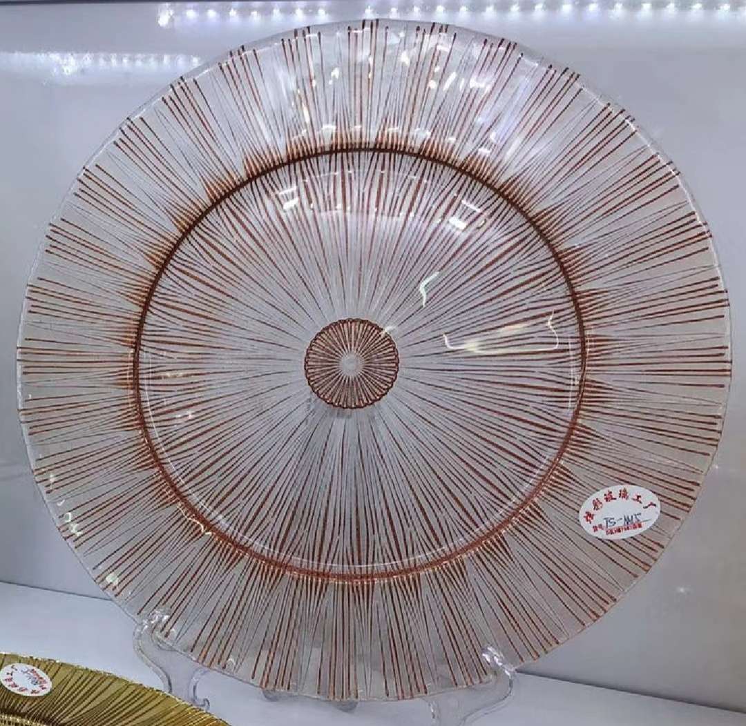 New glass plate spot personality decoration living room decoration opening soft decoration home luxury fashion creative home decoration dazzling 0016 thumbnail