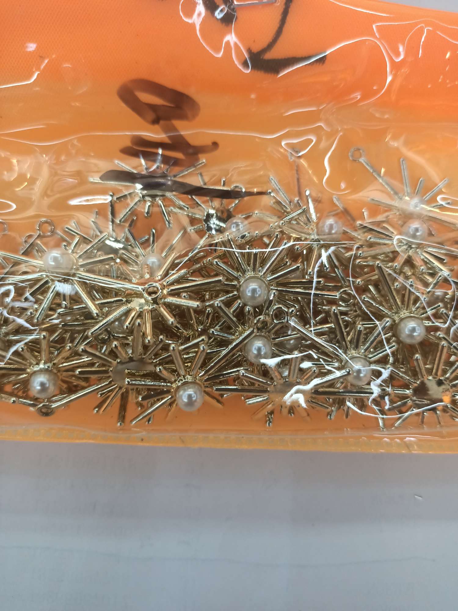 米字珍珠花合金配件 志得饰品配件 DIY 网红爆款