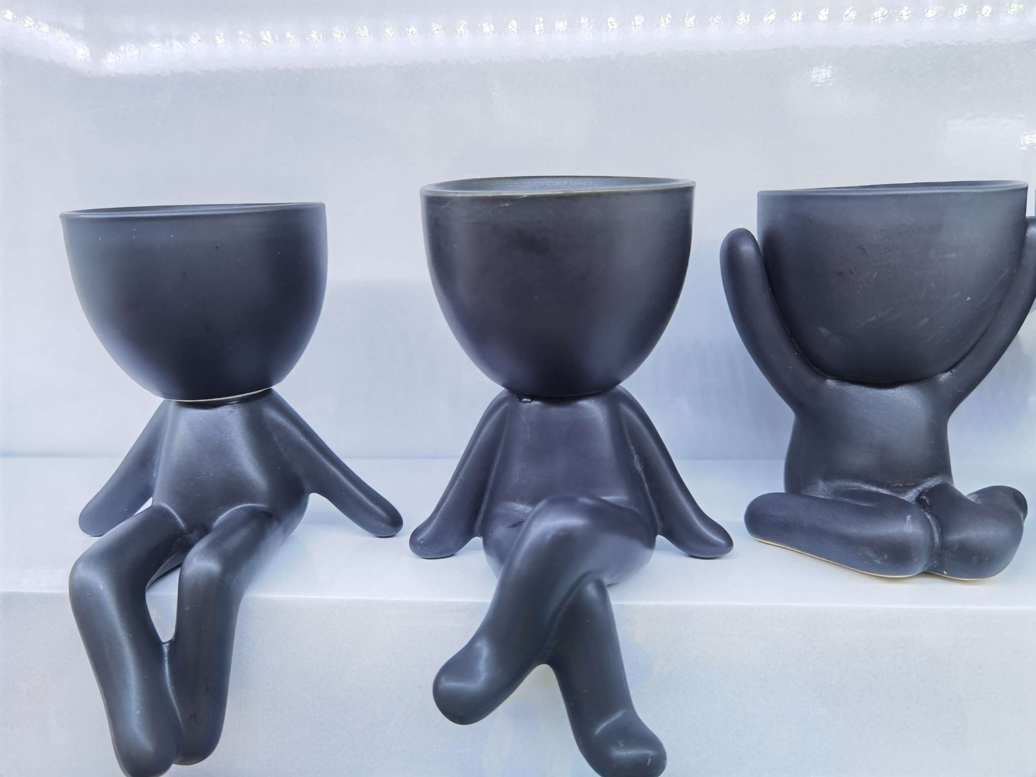 Hanlv Handicrafts' cute and creative ceramic character-shaped doll flower POTS