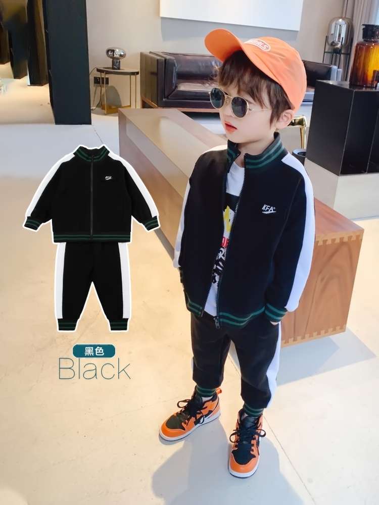 Black casual sports suit thumbnail