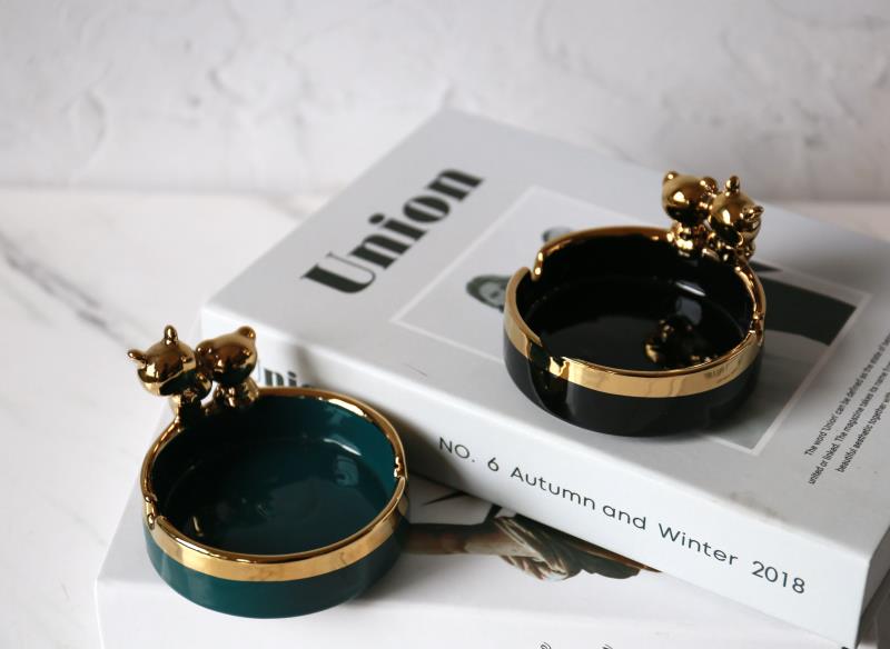 Hanlv Handicrafts Light Luxury Ceramic Creative Cartoon Ashtray