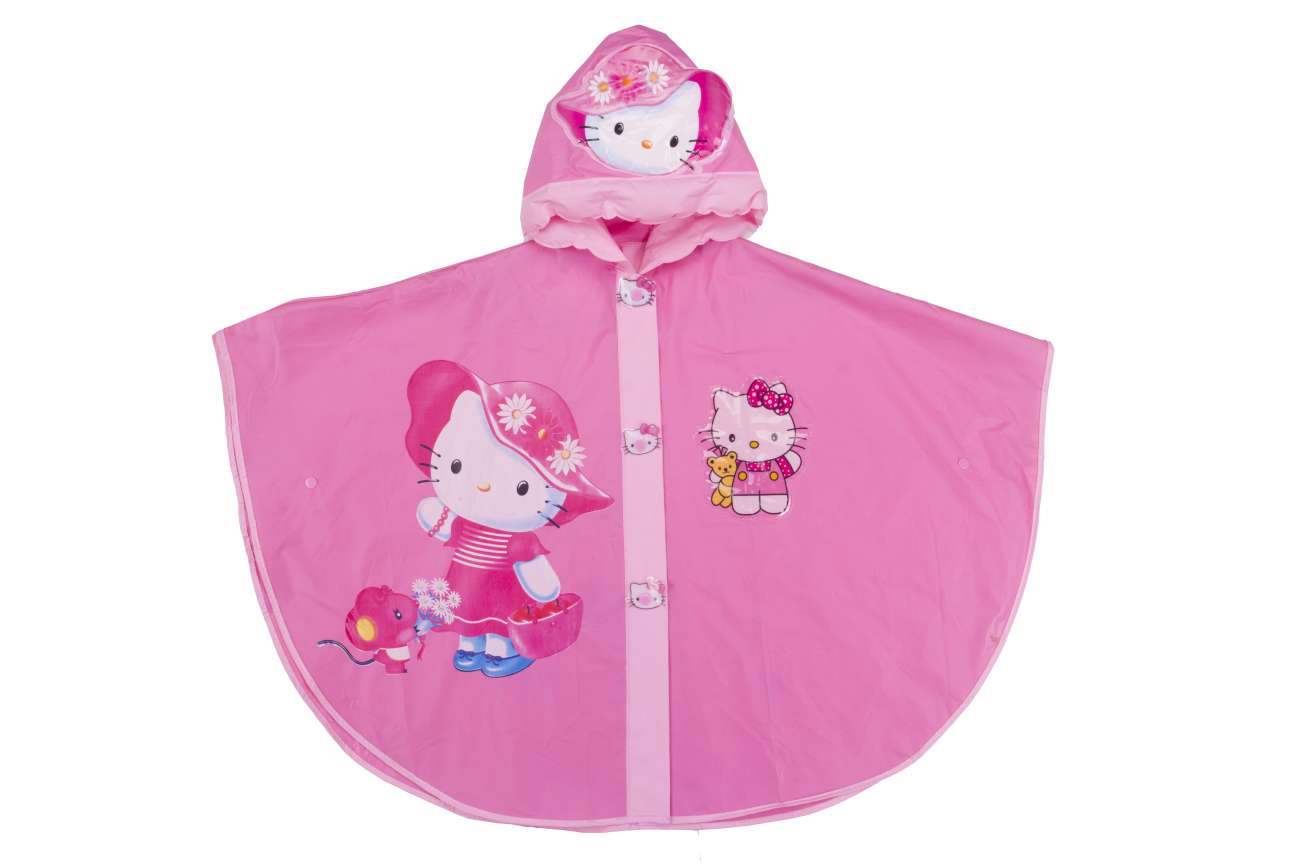 PVC cartoon sleeveless children's raincoat
