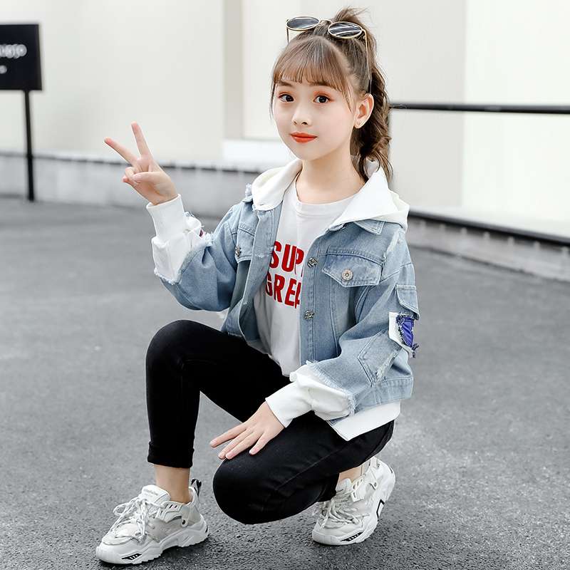 女童牛仔外套202019年新款春秋春装儿童装韩版大童洋气女孩春季潮产品图