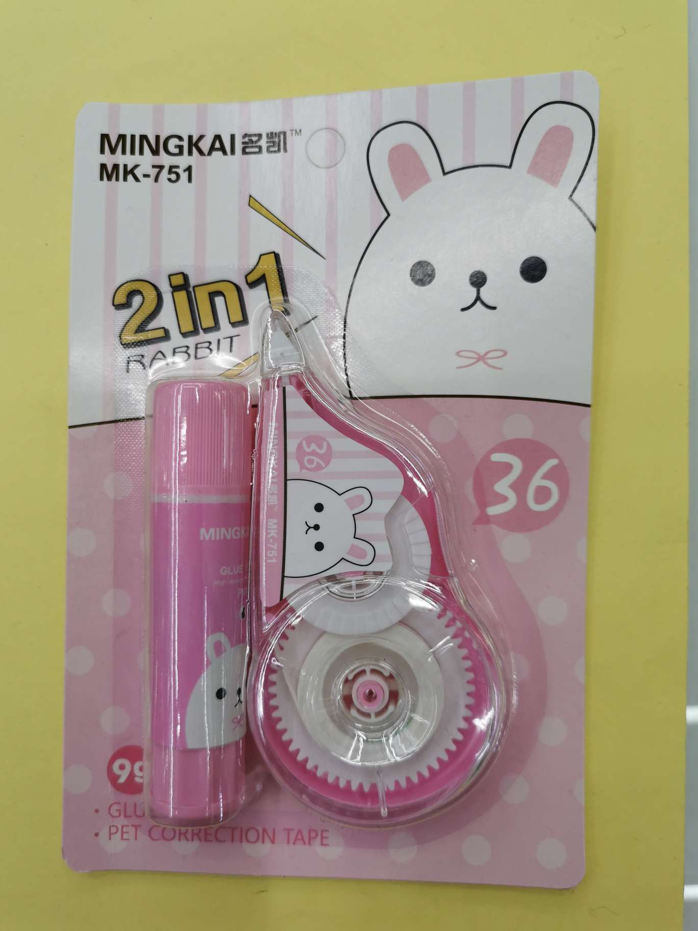 751 correction tape +9 g solid glue red card full figure