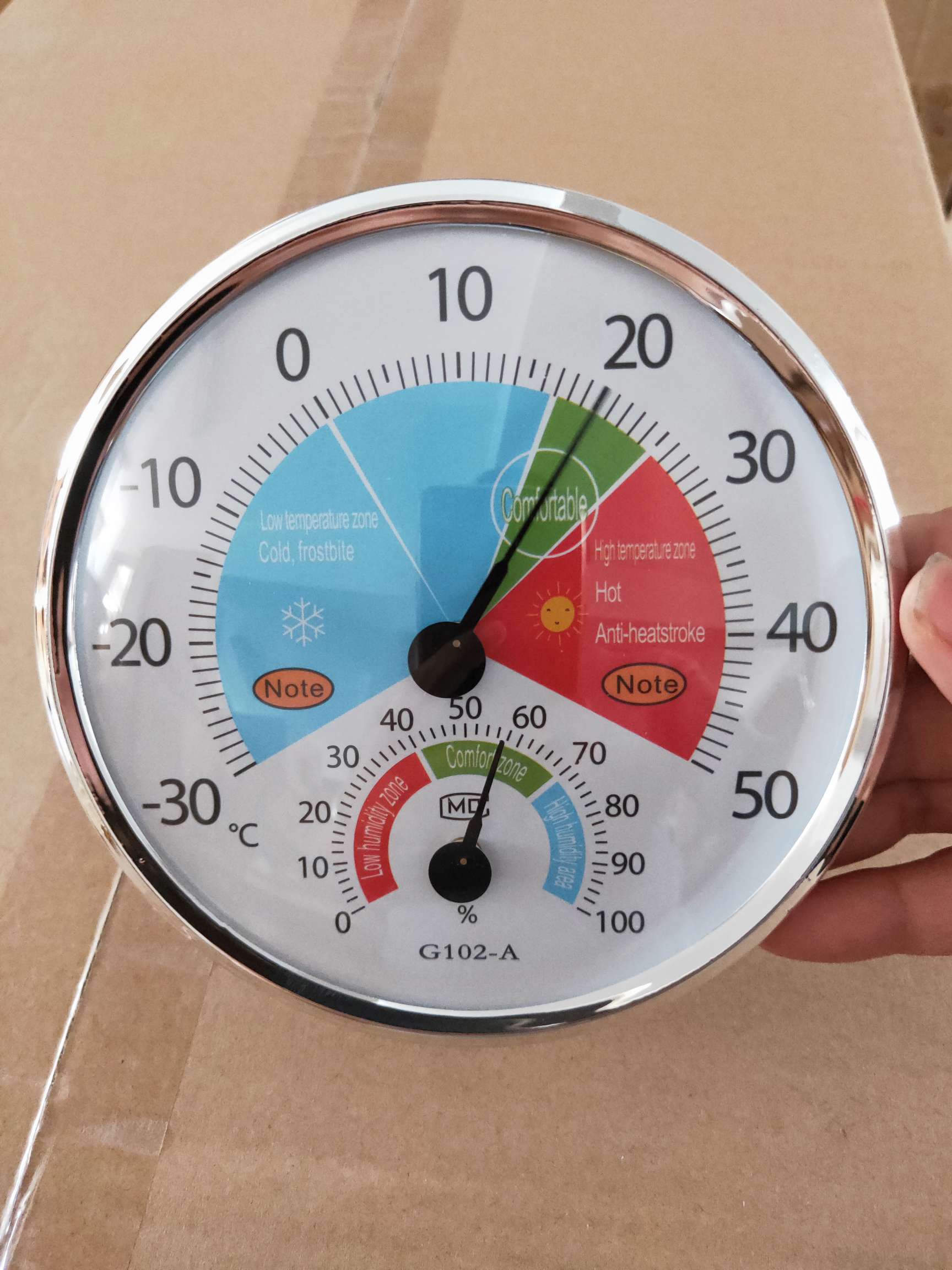 The pointer-type indoor temperature and humidity meter has physical sensing and does not require batteries Application Scenario