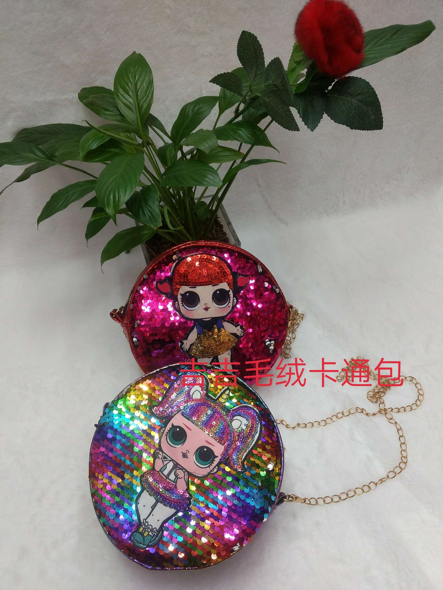 毛绒卡通挎包，零钱包详情图8