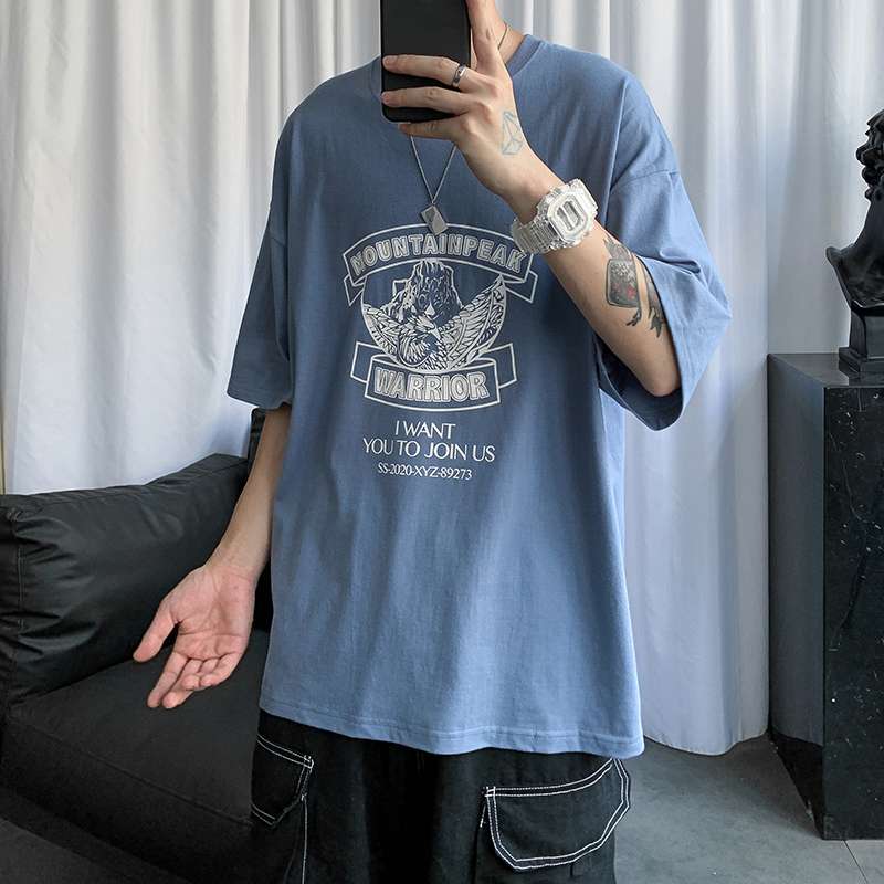 2020新款短袖男士t恤ins潮流百搭上衣服夏季原宿港风半袖潮牌嘻哈细节图
