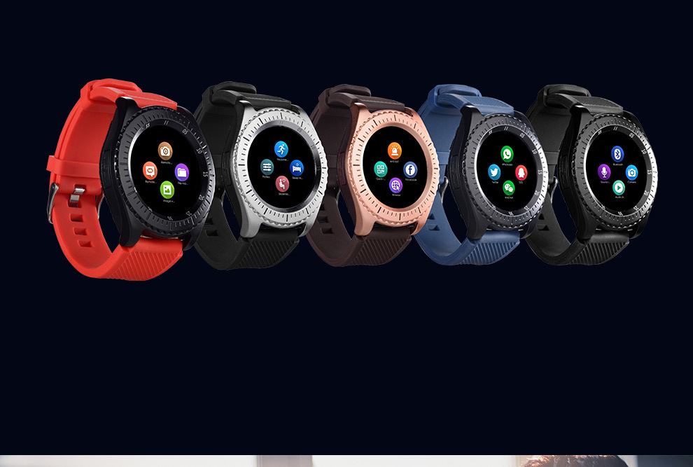 新款Z3智能手表手环 可插卡通话手表计步信息蓝牙提醒白底实物图