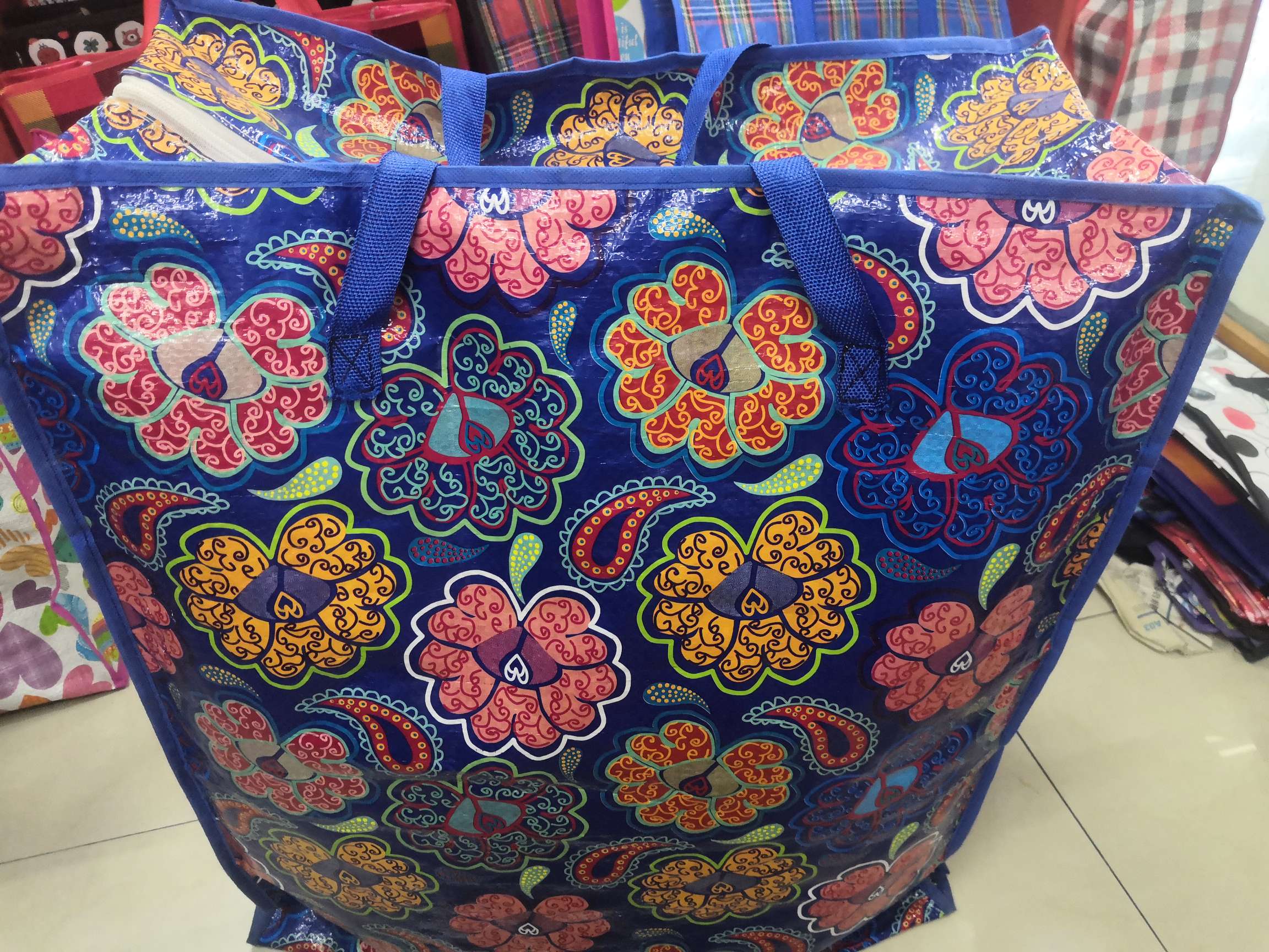 Colorful flower woven bags
