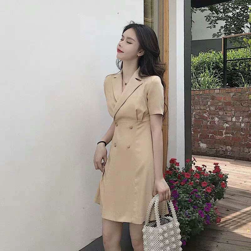 French Hepburn light mature style, petite professional dress, elegant goddess style, fashionable ol suit dress, children's summer Specification image