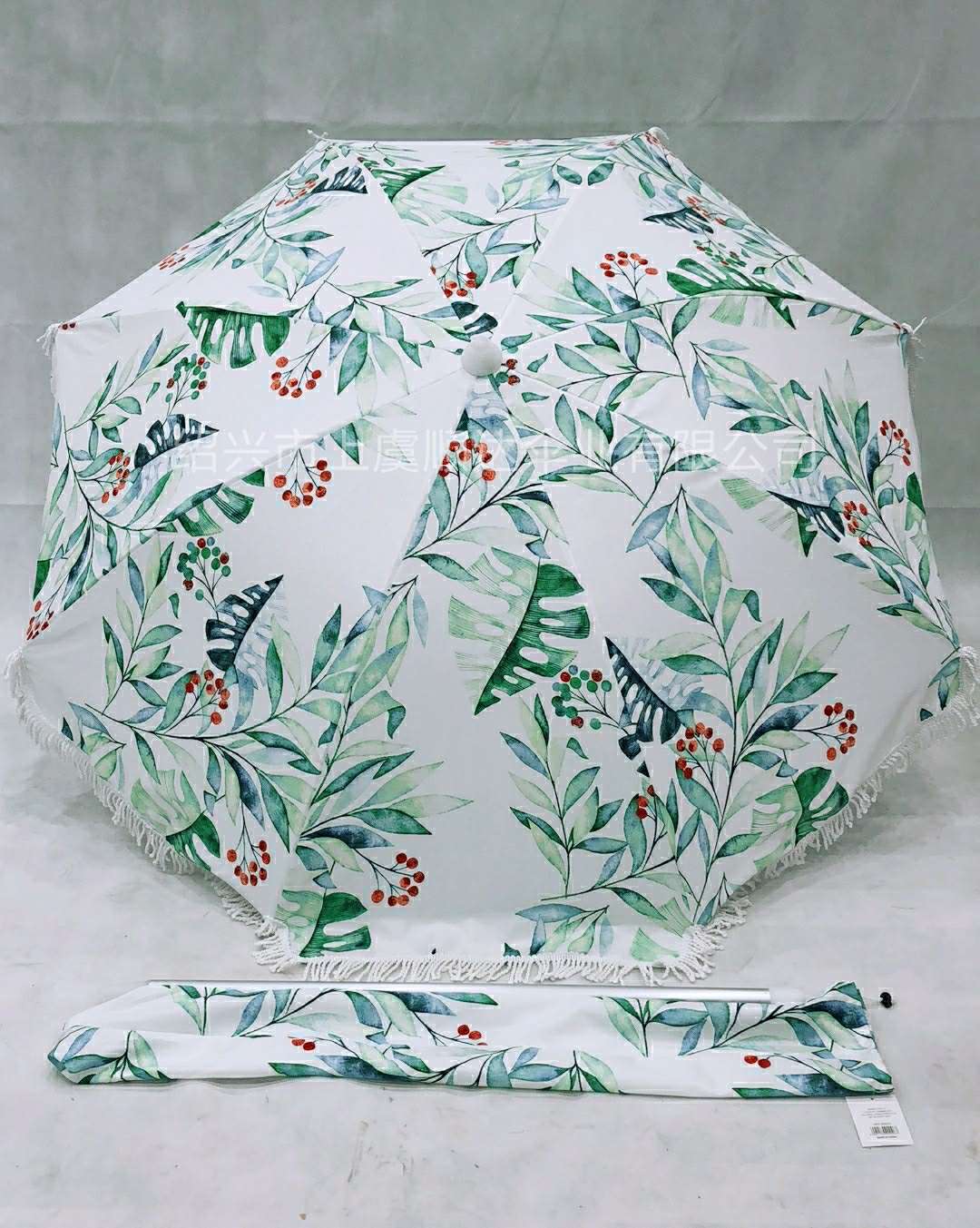 Factory direct sales feature: 100cm outdoor polyester fabric sun umbrella with edge, high appearance level sun umbrella