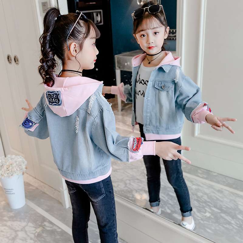 女童牛仔外套202019年新款春秋春装儿童装韩版大童洋气女孩春季潮细节图