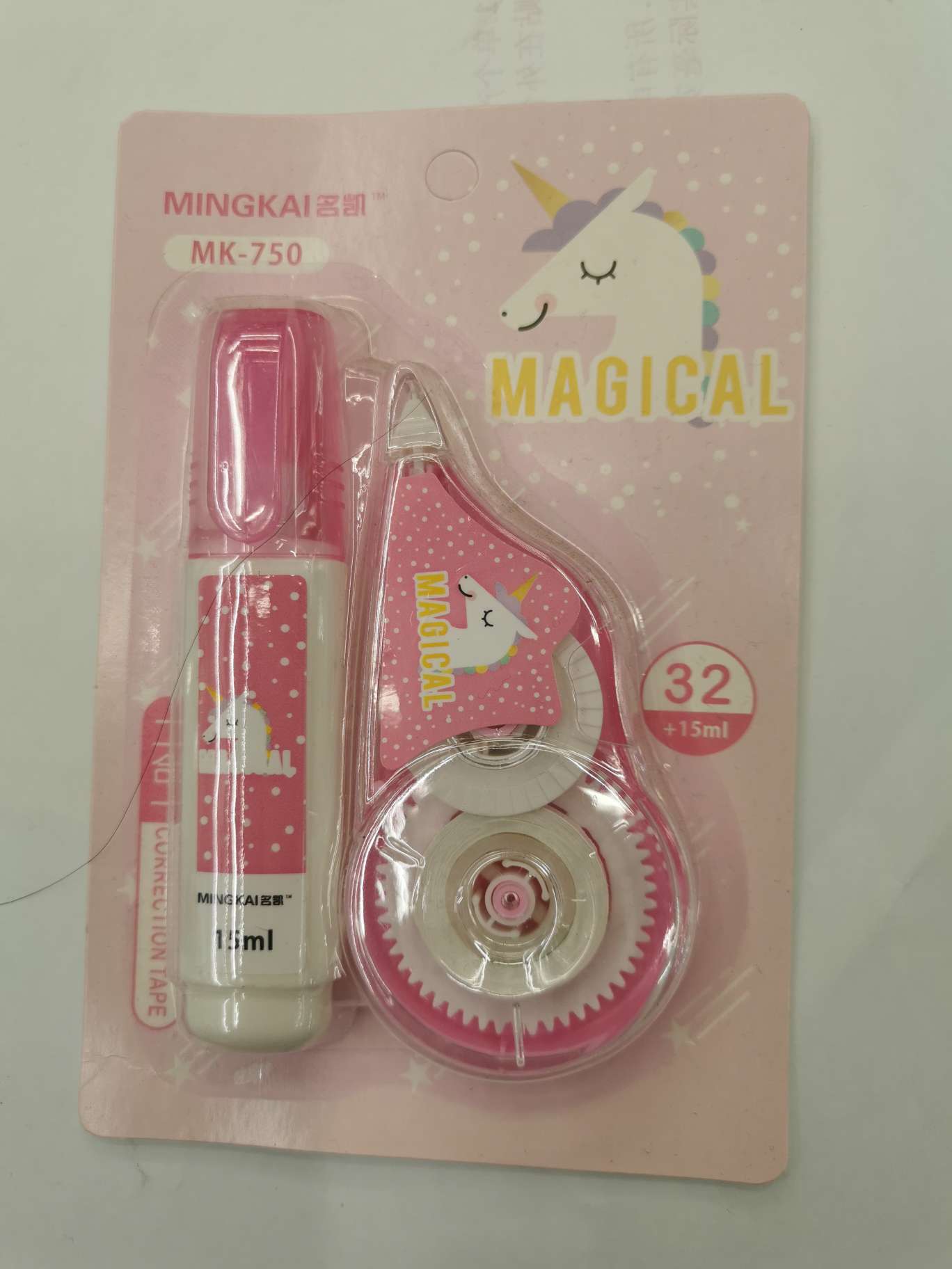 750 correction tape + correction fluid Specification drawing