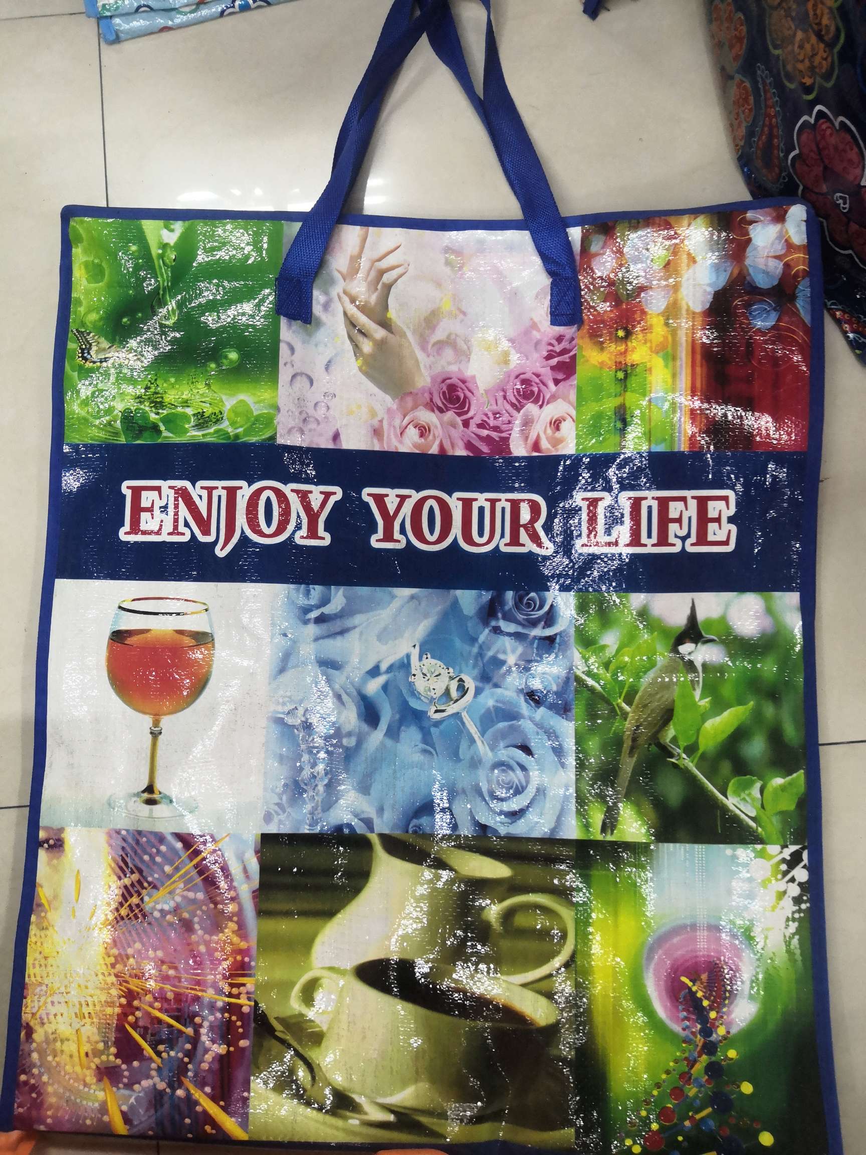 Factory direct sales of plastic bags enjoy your life woven bags