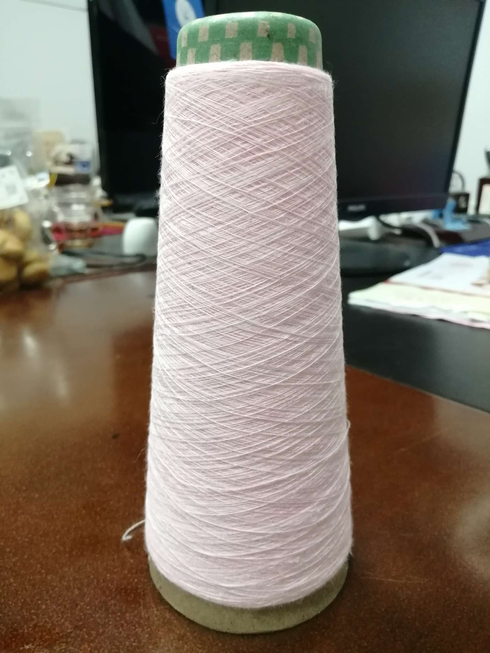棉线棉纱线宝宝线纯棉毛线全棉手工编织 浅粉
