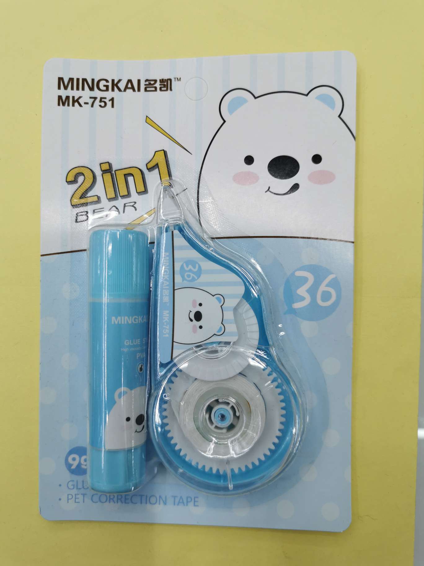 751 correction tape +9 g solid glue Specification drawing