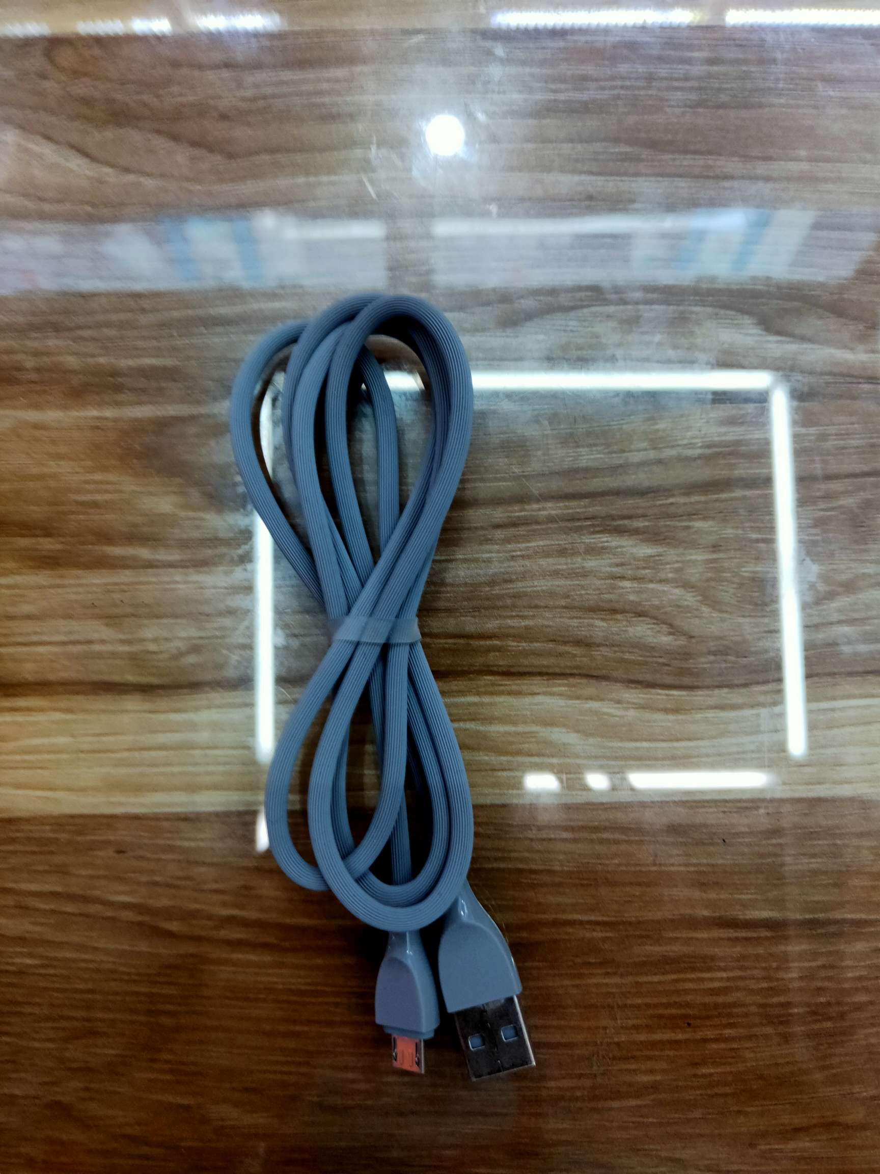 Personalized light blue data cable