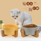 亚马逊热卖陶瓷猫碗 木架狗食盆猫咪喂食喂水碗 陶瓷宠物碗图