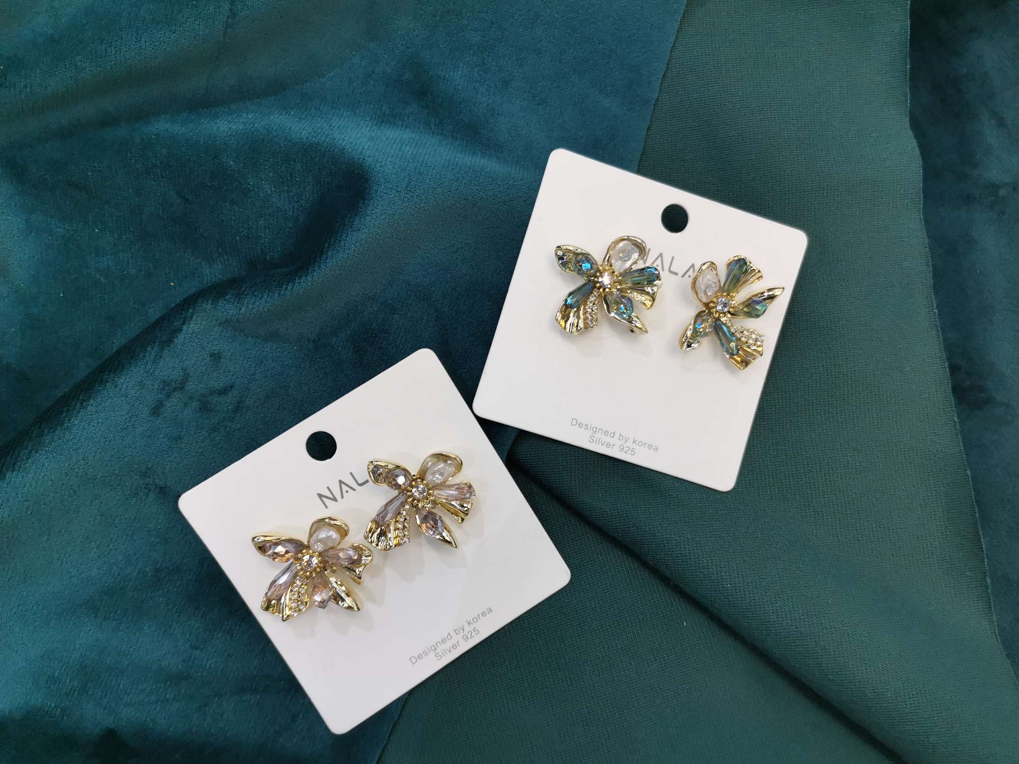 Hand-made floral earrings