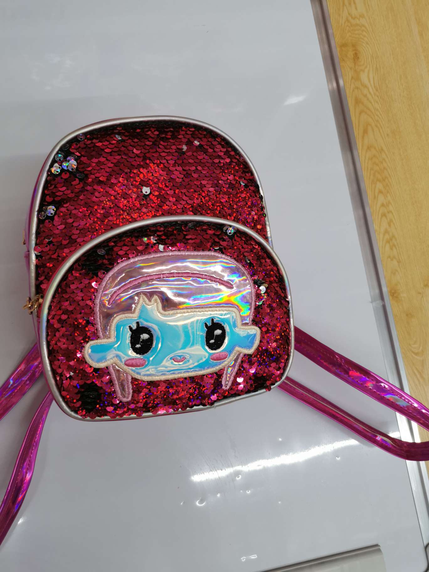 A large laser-embroidered schoolbag for little girls