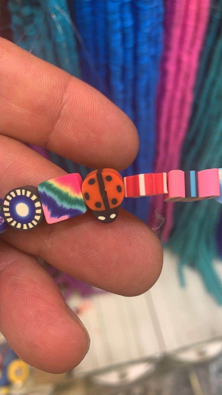 Soft pottery tie-dye bead environmental protection thumbnail