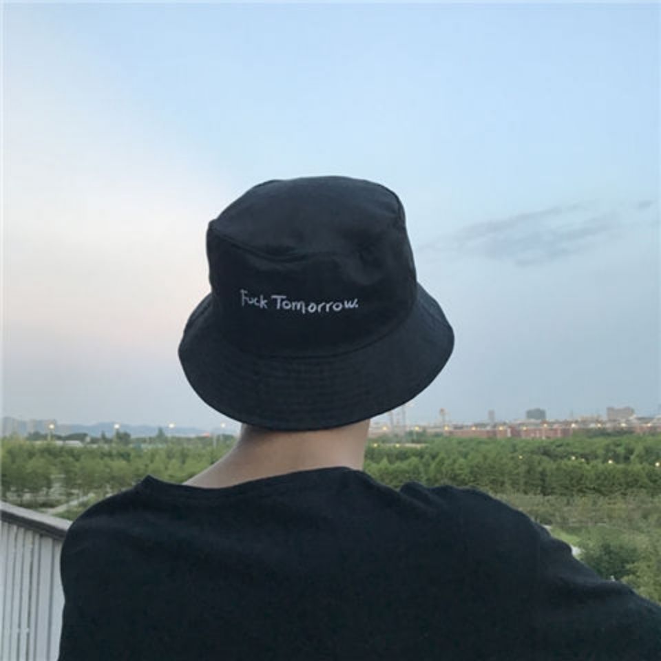 ulzzang渔夫帽男女街头欧美潮牌帽街舞防晒纯色盆帽秋冬帽子男士细节图
