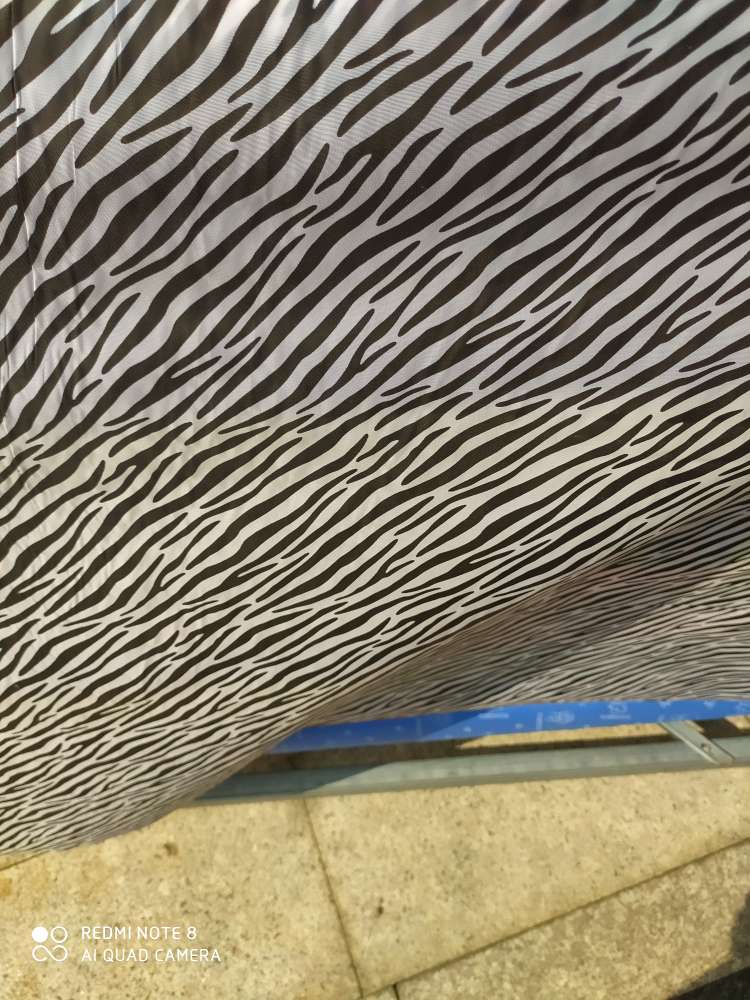 210D Oxford fabric with zebra print coating