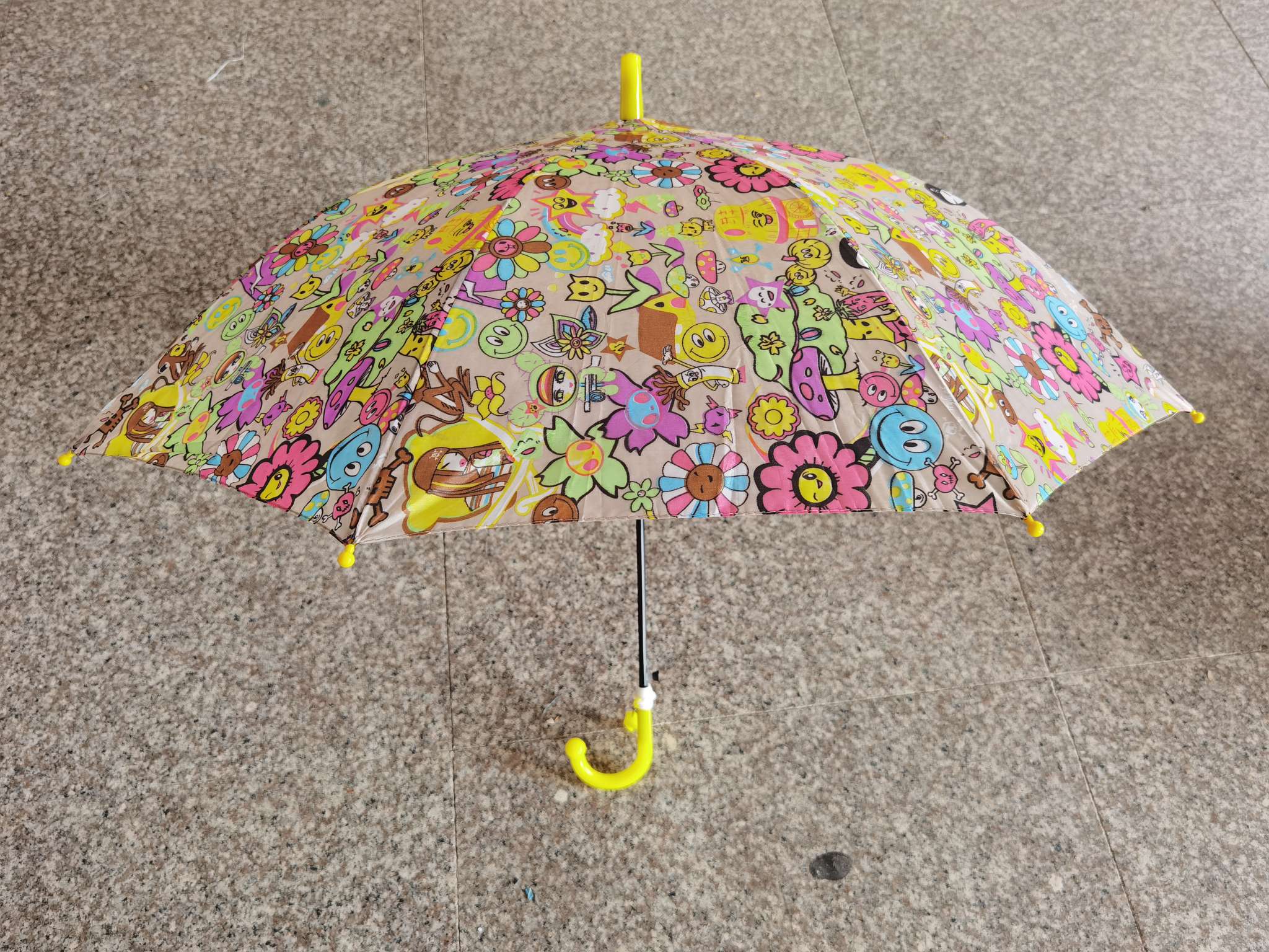 45#童伞多种花伞直杆伞学生幼儿小伞晴雨两用遮阳伞细节图