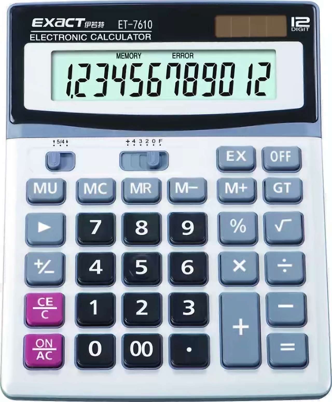 Irate ET-7610 calculator Solar Finance Bank accountant large screen display 12 digit computer keypad calculator thumbnail
