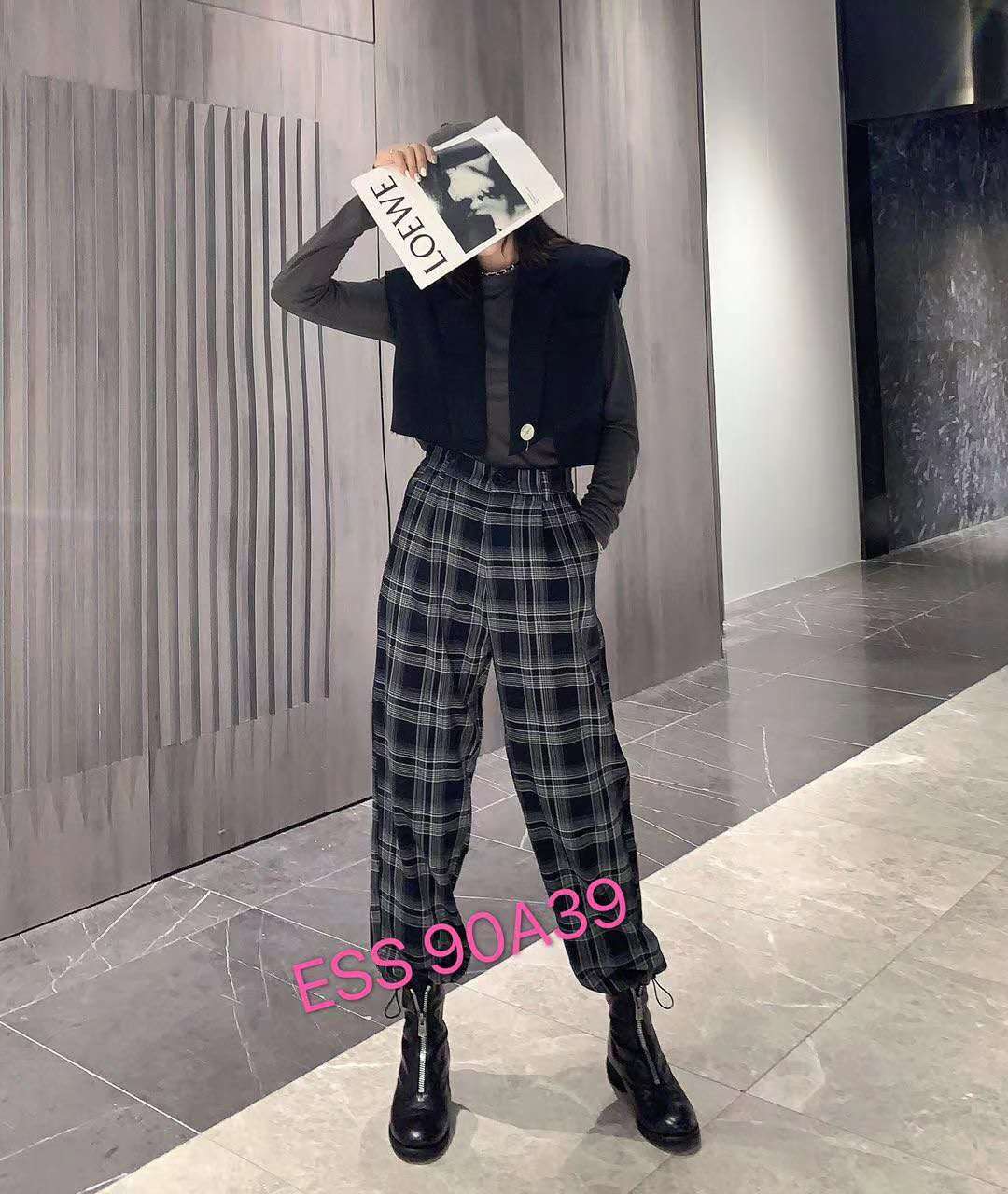 Fashion Checkered New Fashion Pants Large T-Shirt Simple Round Neck Short Sleeve Printing Short Sleeve Simple T Large T-Shirt Simple Round Neck Short Sleeve Printing details Picture