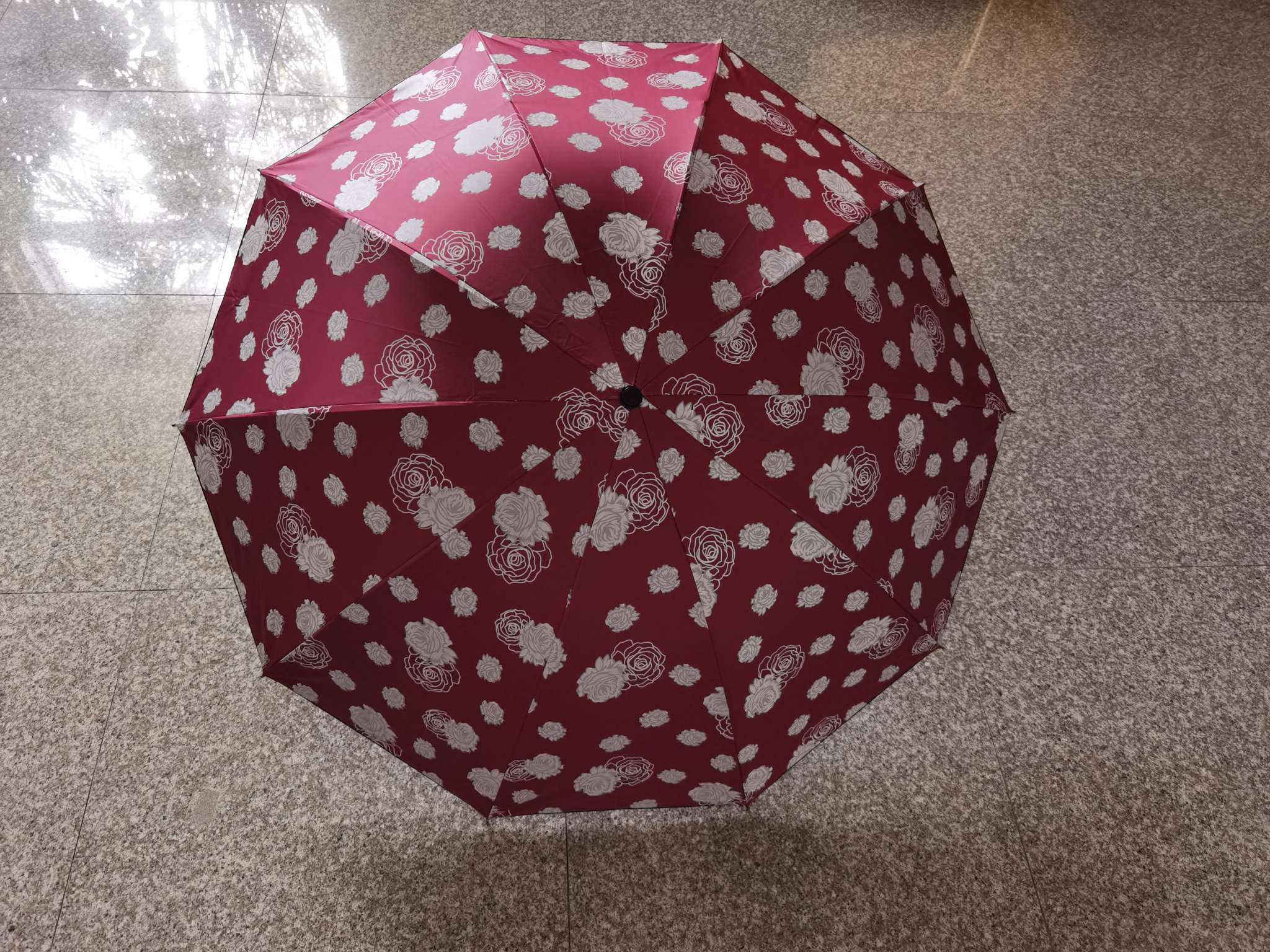 The new model of 65#10K black vinyl double-color sun umbrella, folding umbrella, firm, windproof, practical and portable Specification image