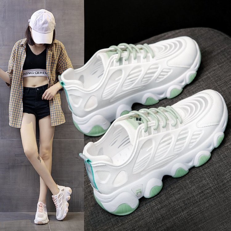 Hollowed-out 2020 Summer new breathable mesh dad shoes for women, Korean style versatile sports shoes, and women's ins student shoes undefined