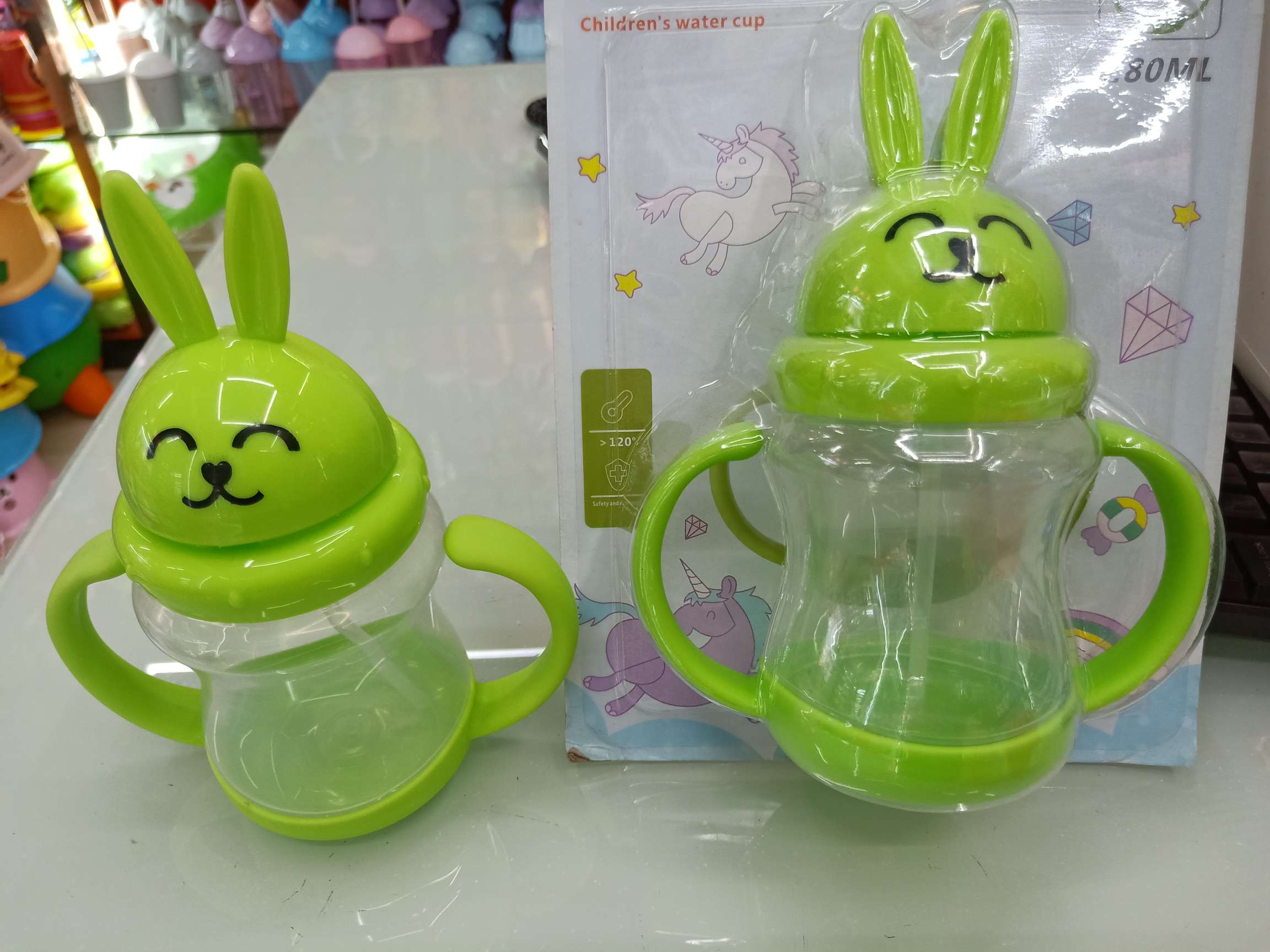 兔子型宝宝杯，三色混装，280ml细节图