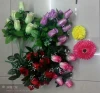 Factory direct sales and wholesale of artificial rose buds, fake flowers, wedding decorations, arched flower arrangements, 12 lovers' buds Specification image