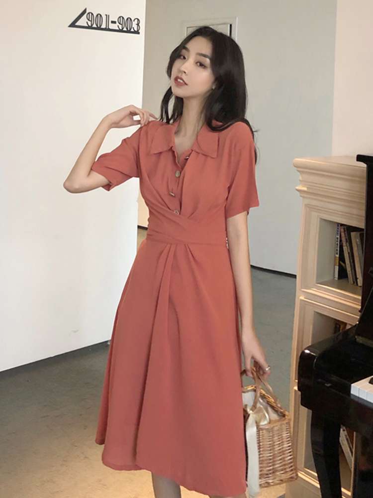New summer women's wear: Cold style, high-end Hyuna long dress, super fairy-like French bellflower dress for women on Instagram Specification image