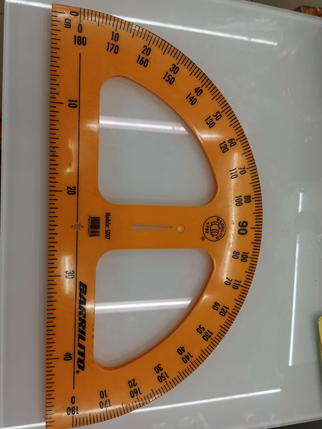 A large protractor for teaching