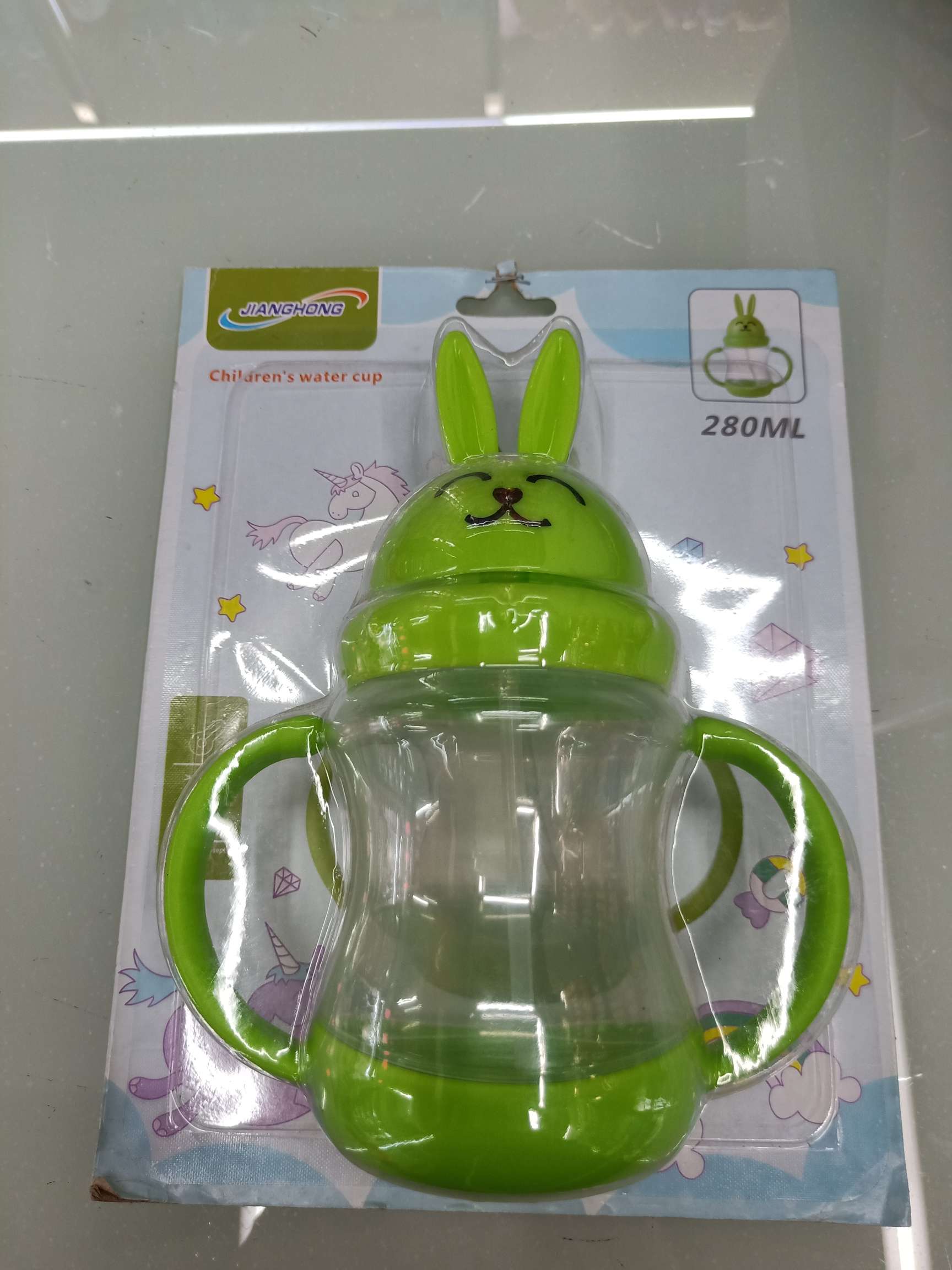 兔子型宝宝杯，三色混装，280ml产品图