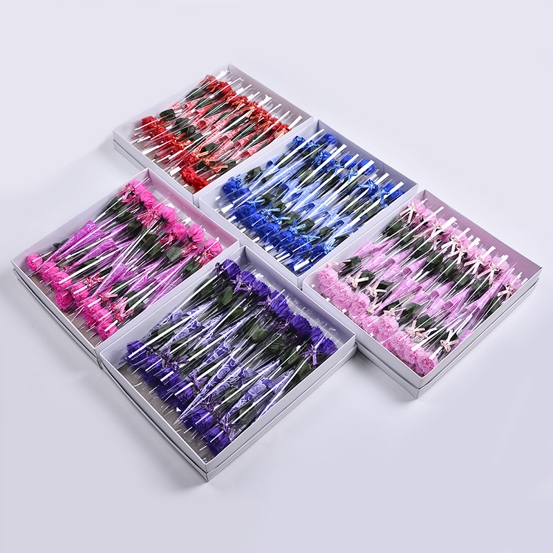 创意香皂花礼品教师节送礼小熊玫瑰花工艺品香皂花装饰赠品