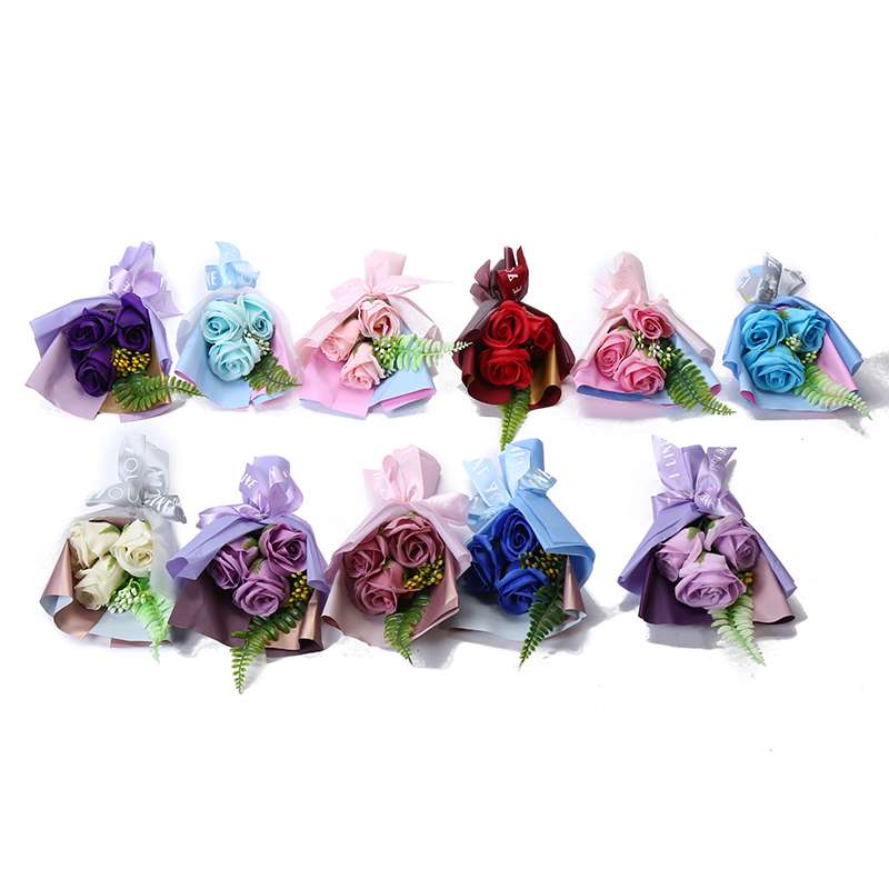 Valentine's Day, Teachers' Day, Christmas and Mother's Day gifts: 3 soaps, 4 layers of rose flowers, Hai Ruo 04