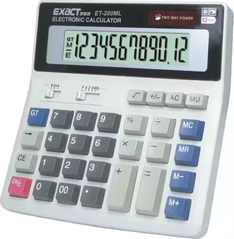 Eirate ET-200ML calculator Solar Financial Bank accountant large screen display 12 digit computer keypad calculator