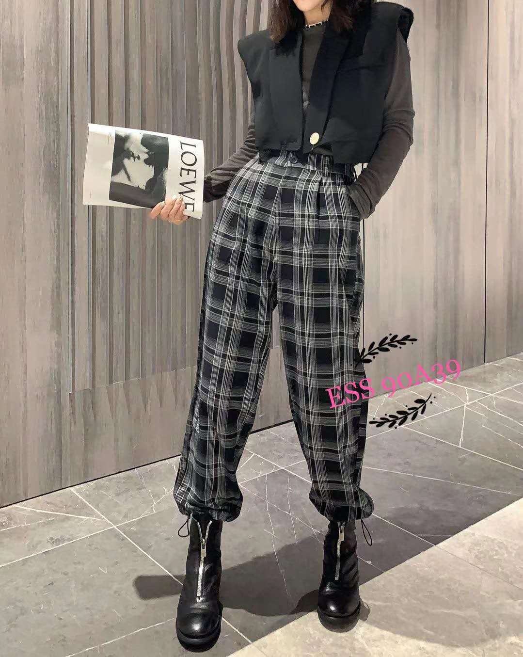 Fashion Checkered New Fashion Pants Large T-Shirt Simple Round Neck Short Sleeve Printing Short Sleeve Simple T Large T-Shirt Simple Round Neck Short Sleeve Printing