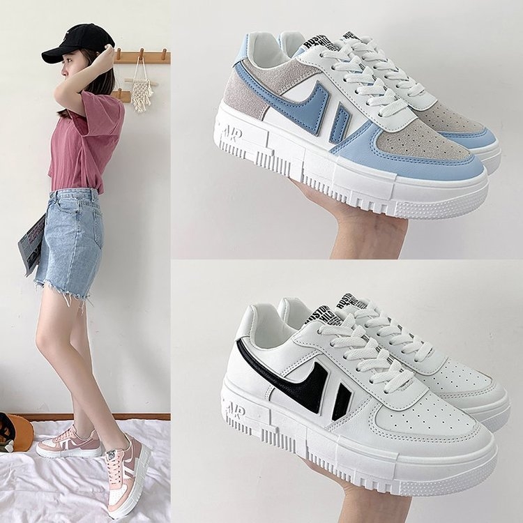 Little White Shoes Women's 2020 Autumn New sports women's shoes breathable flat board shoes, versatile and casual single shoes for students undefined
