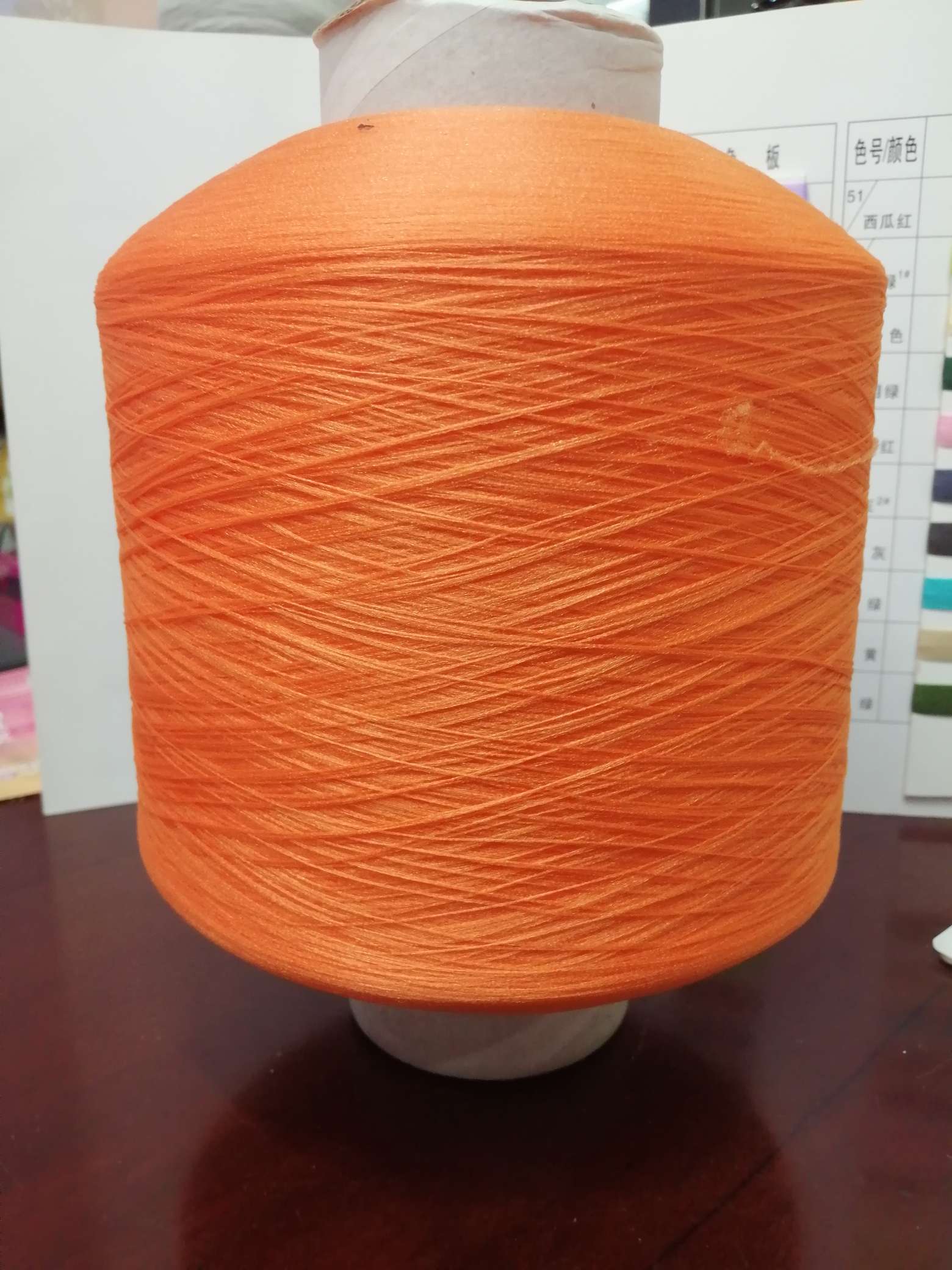 Direct sales from polypropylene manufacturer, high elasticity gloves, polypropylene edge locking thread, polypropylene yarn, elastic filament, orange