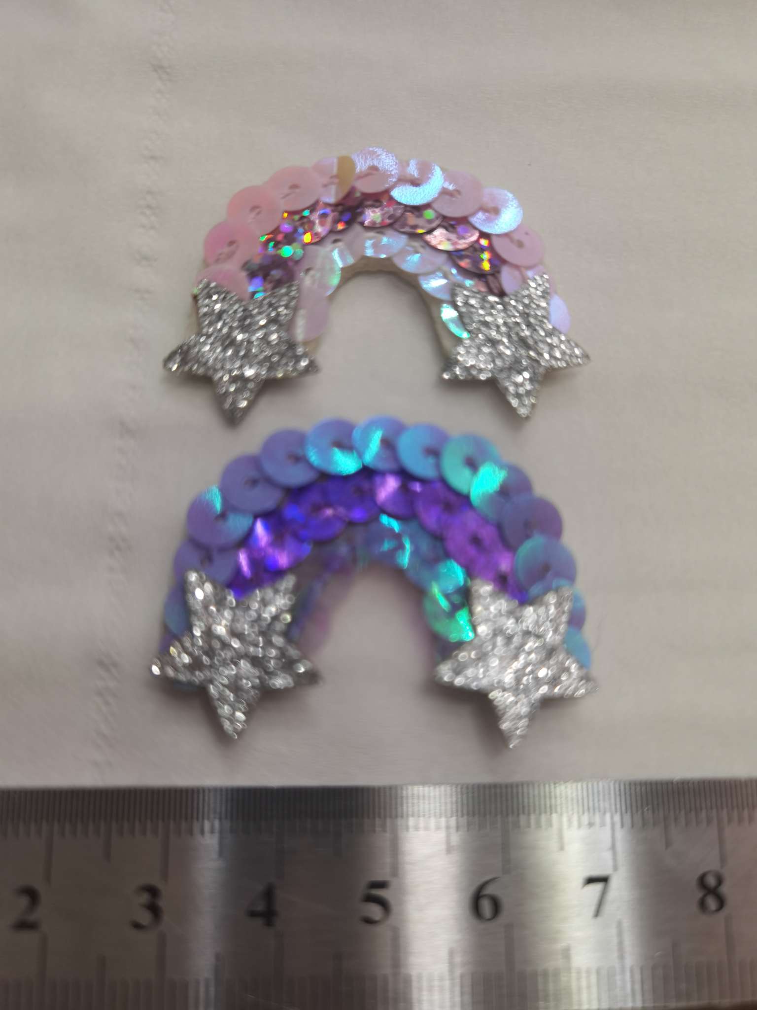 Glitter Splicing Double Star Rainbow details Picture