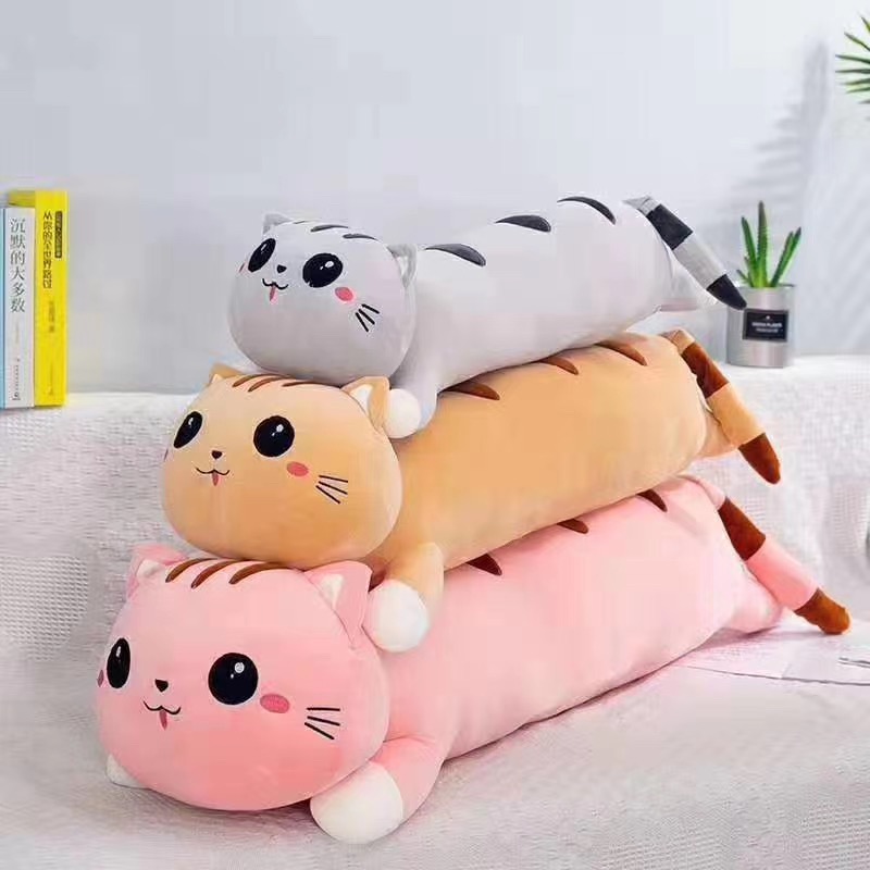 Cute cat throw pillow 55 centimeters long