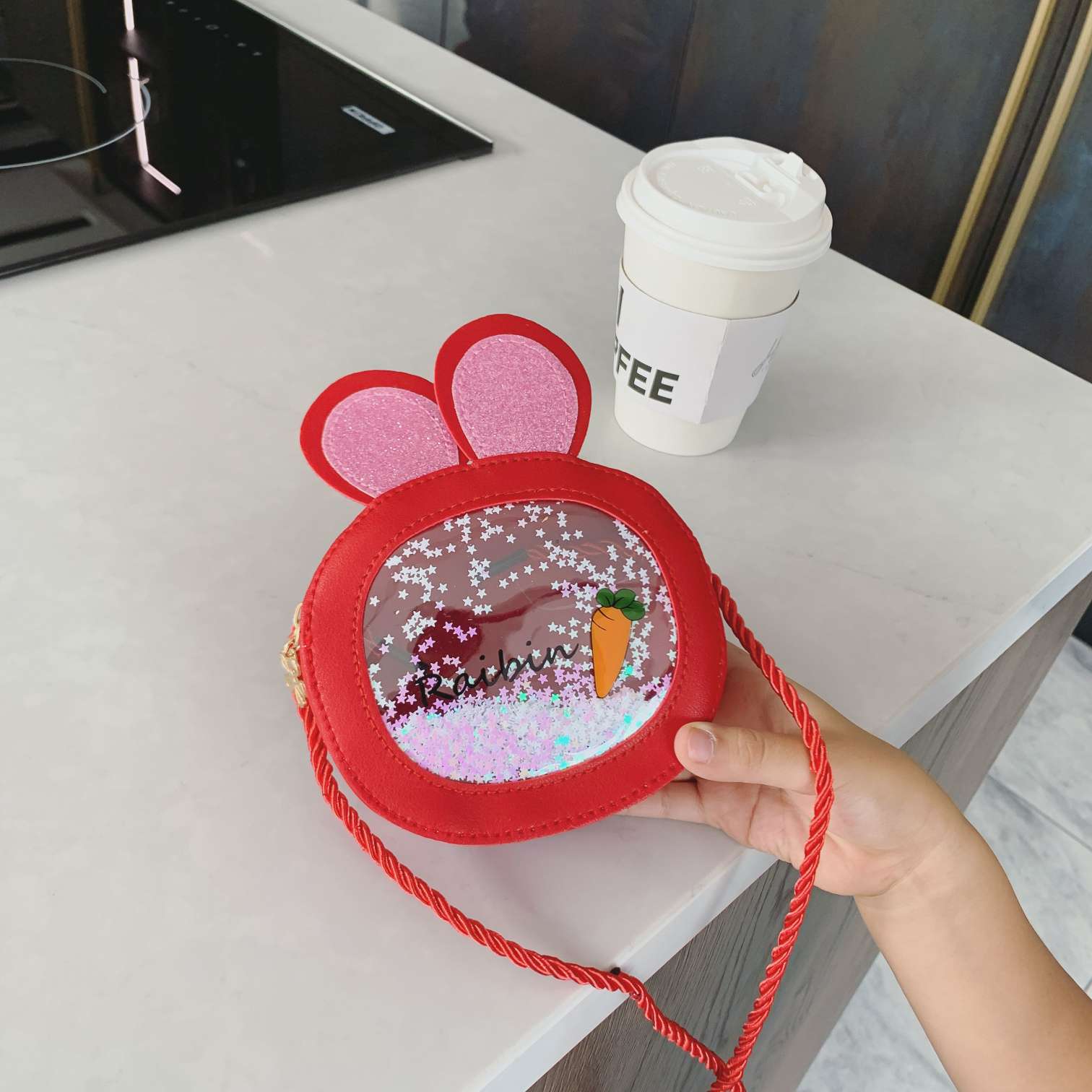 Children's Cross Bag Girl's Bag Baby New Sequins Cute Cartoon Fashion Foreign Trend Net Red Bunny Bag Mini undefined