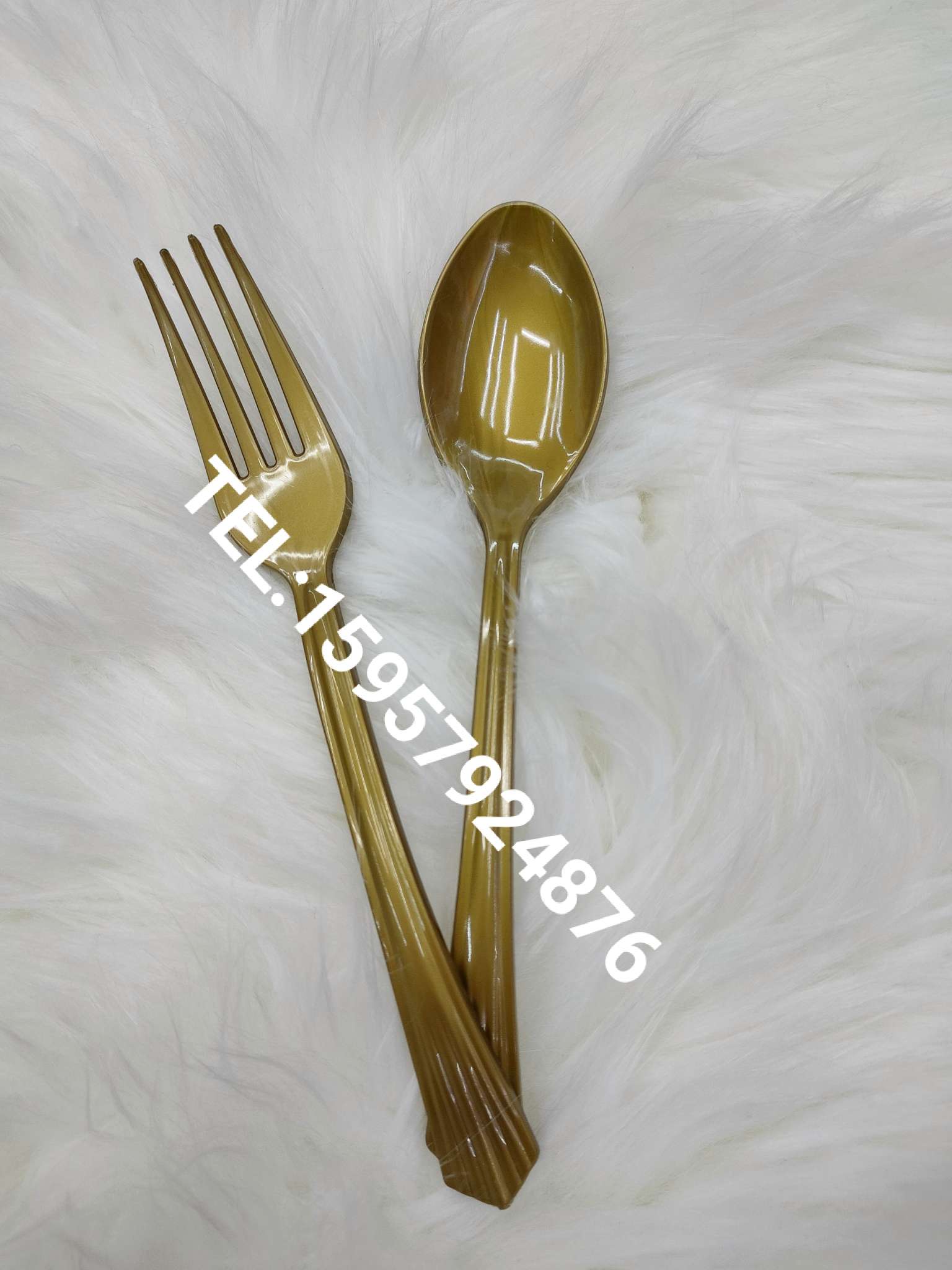 Disposable Electric Gold Plated Silver Cutlery Spoon Party Steakhouse Special 10-19Cm details Picture