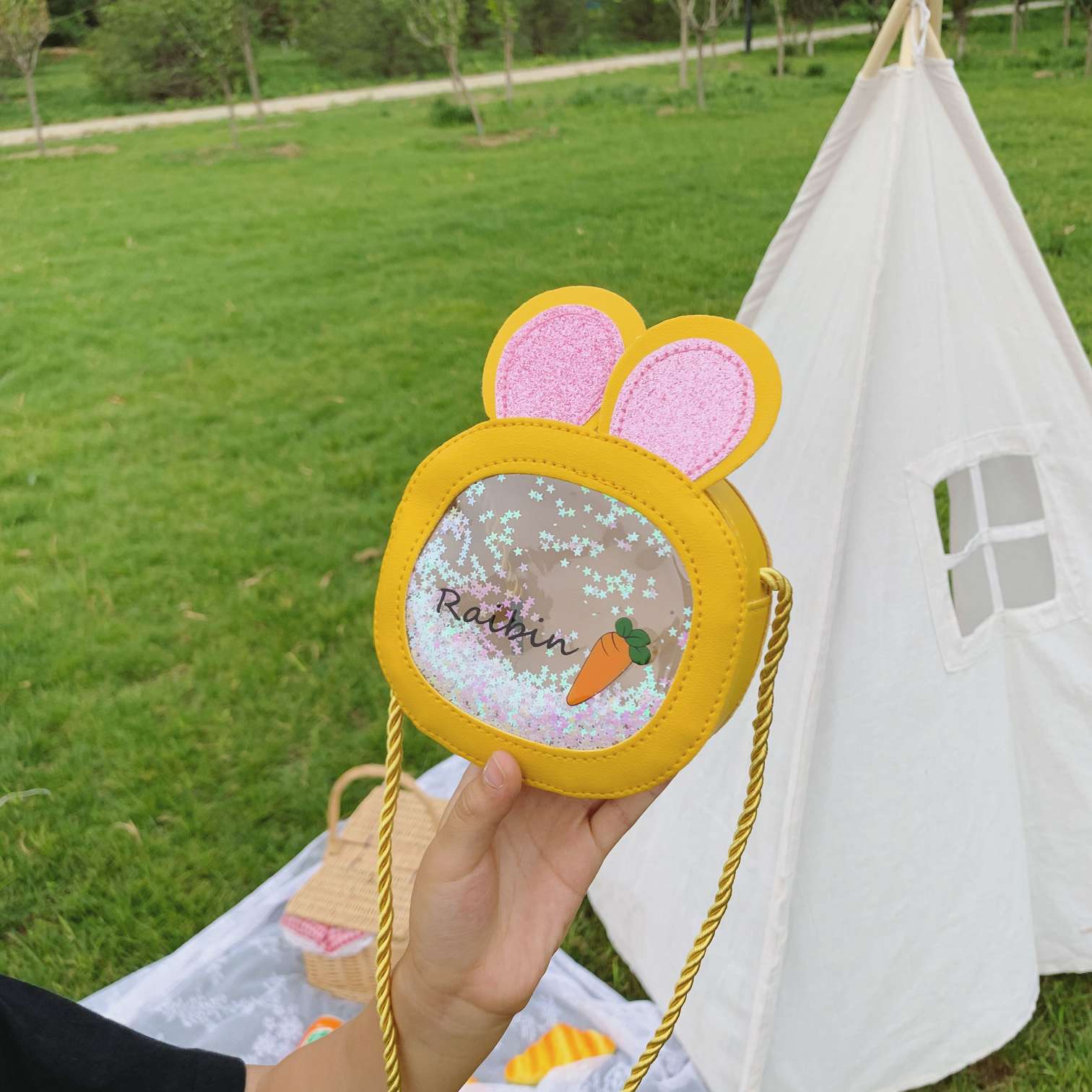 Children's Cross Bag Girl's Bag Baby New Sequins Cute Cartoon Fashion Foreign Trend Net Red Bunny Bag Mini undefined