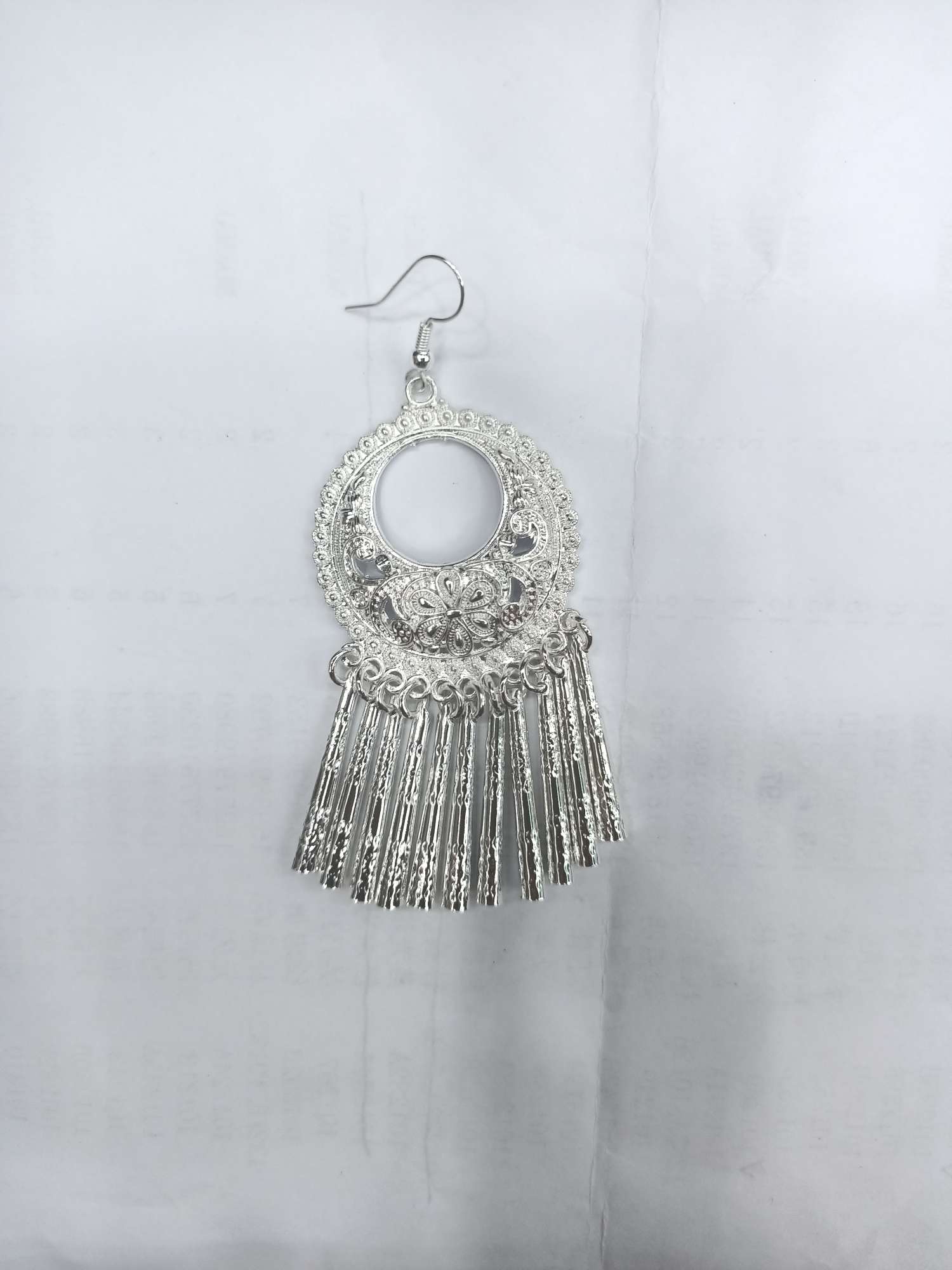 Minority Wind Slice Carved Hollow Lace Earrings Specification drawing